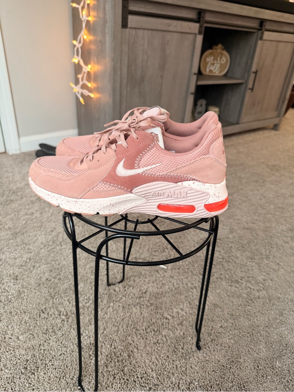 Nike Women's Pink Air Max Sneakers with Coral Accents